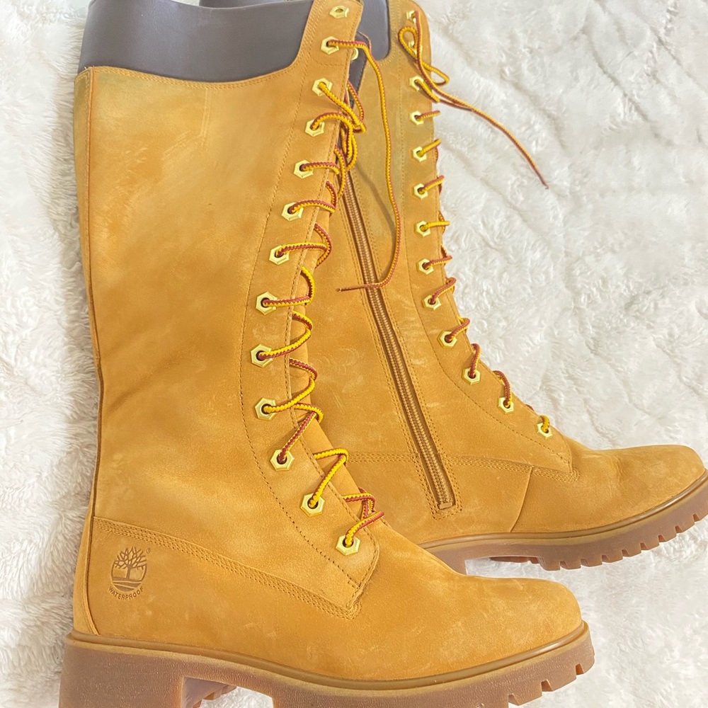 Tall lace up timberland boots